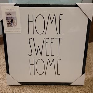Rae Dunn Home Sweet Home Wood Frame Canvas